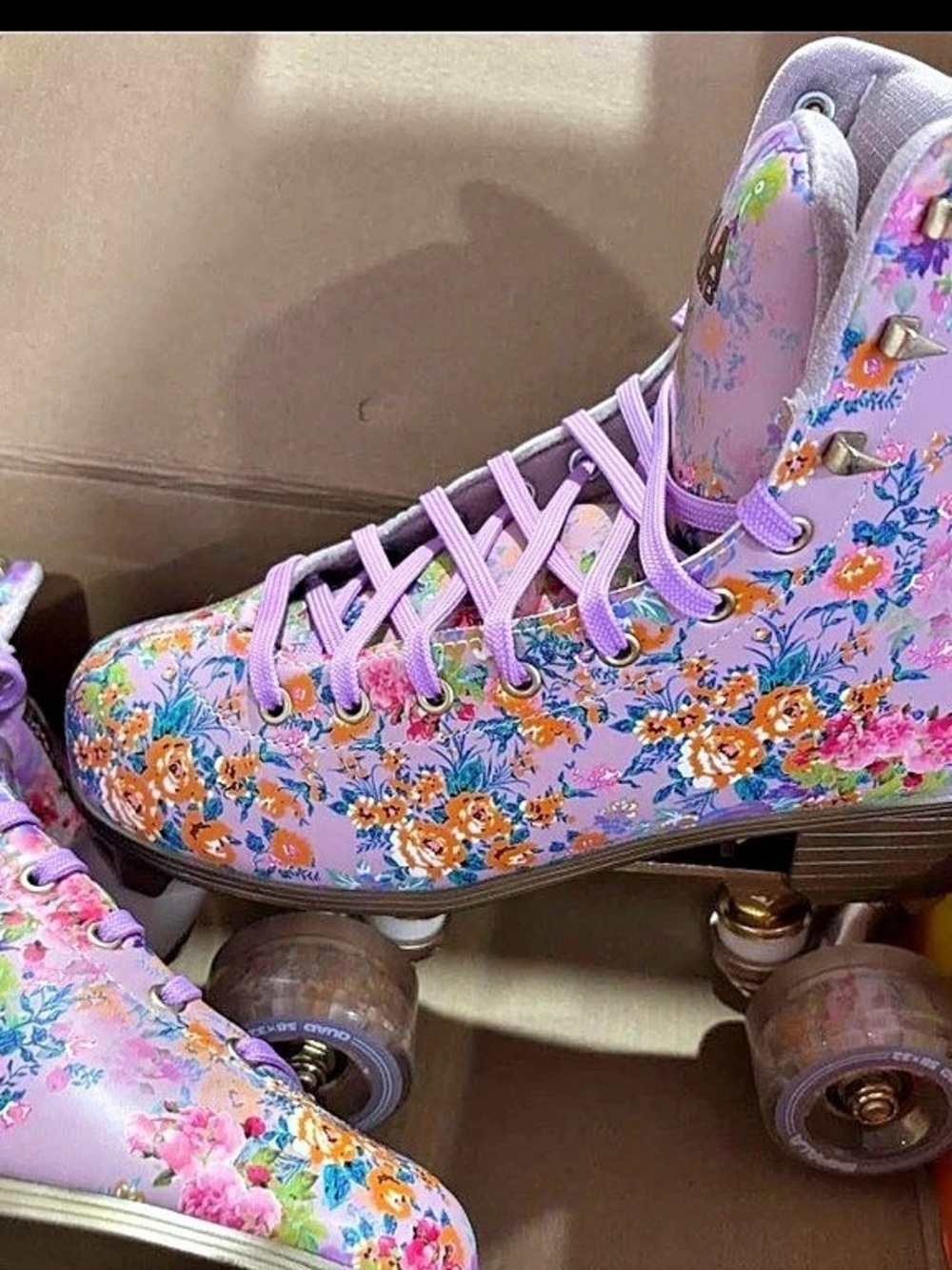Impala Cynthia Rowley Floral Roller Skates Pink & Purple US 7